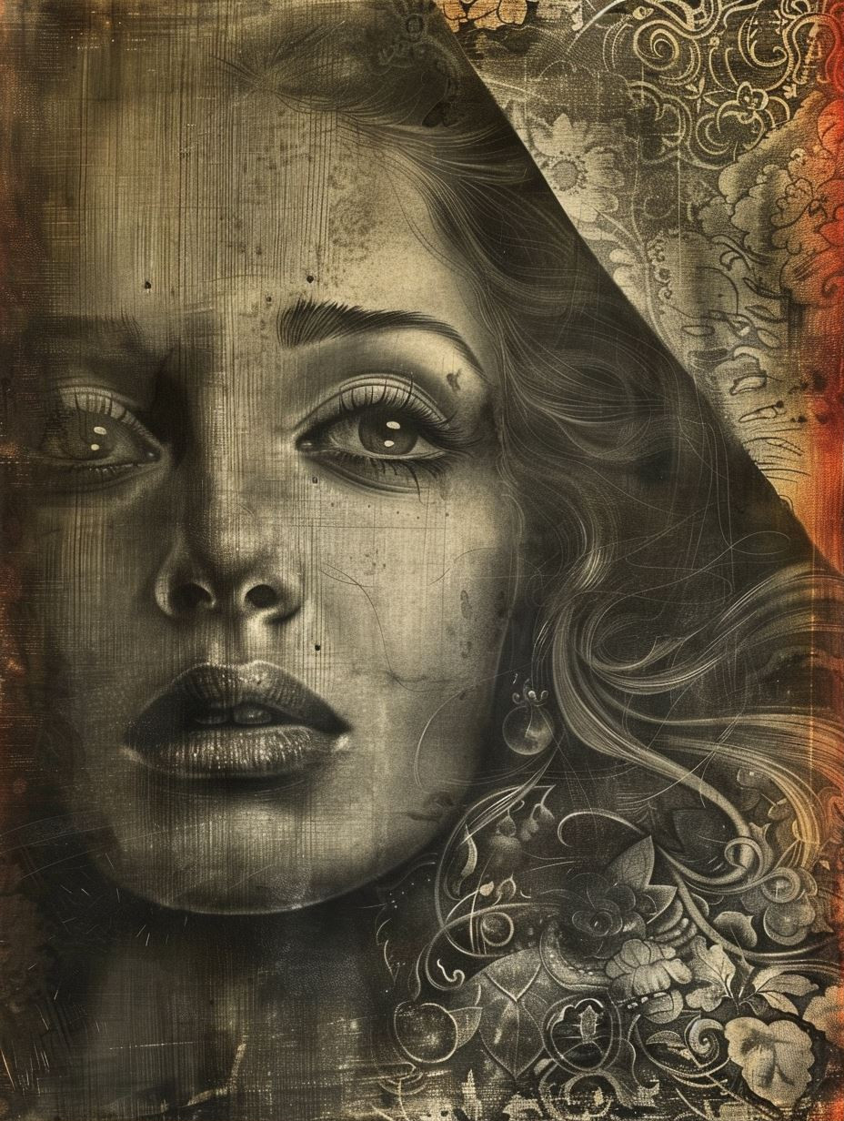 Melancholic Charcoal Portrait Studies - Image 1