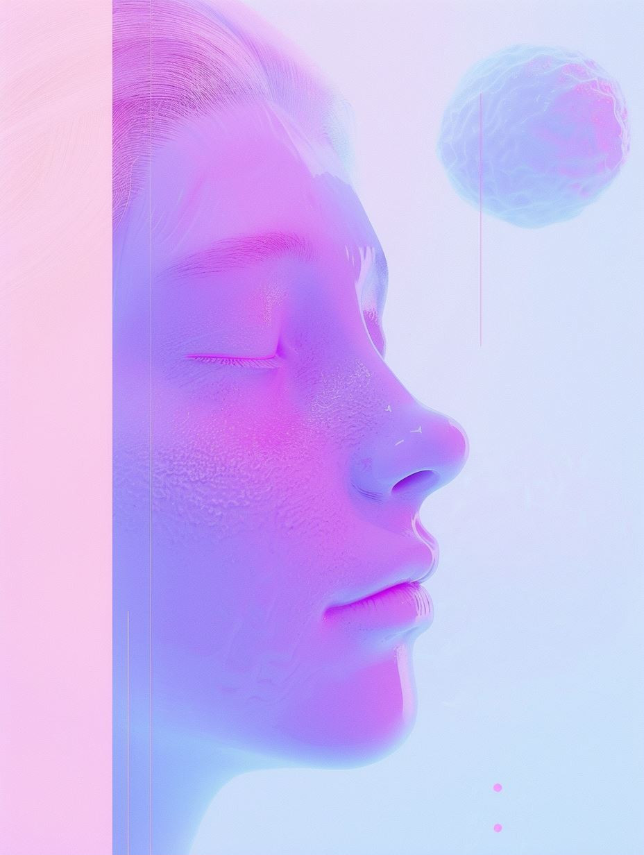 Ethereal Neon Pastel Portraits - Image 1