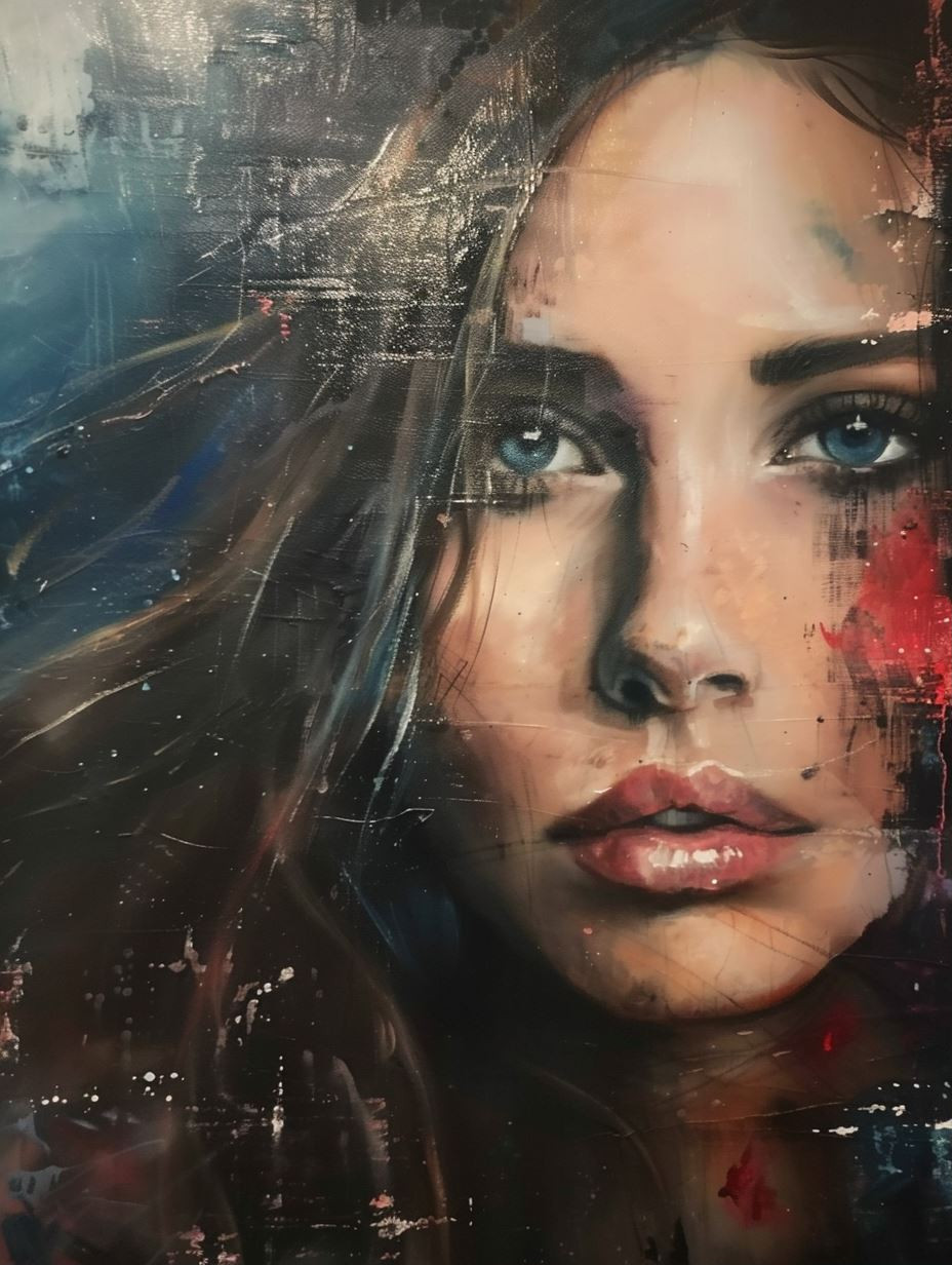 Ethereal Gaze in Oil - Image 1