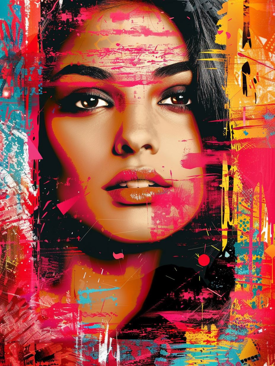 Neon Pop Art Portrait Fusion - Image 1
