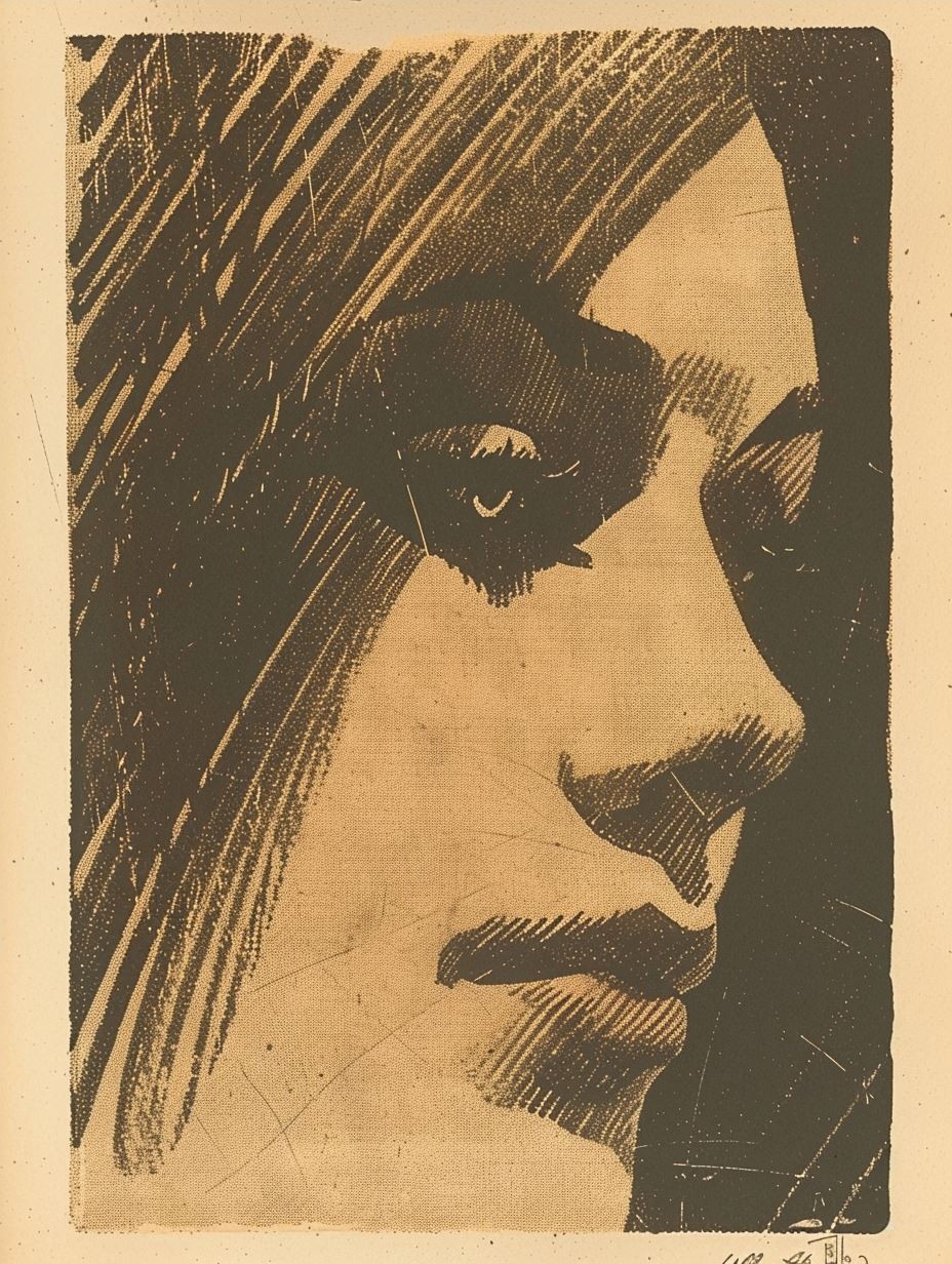 Vintage Sepia Screenprint - Image 4