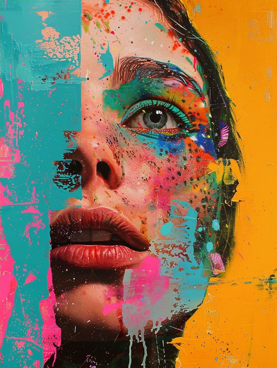 Vibrant Abstract Portrait Fusion - Image 4