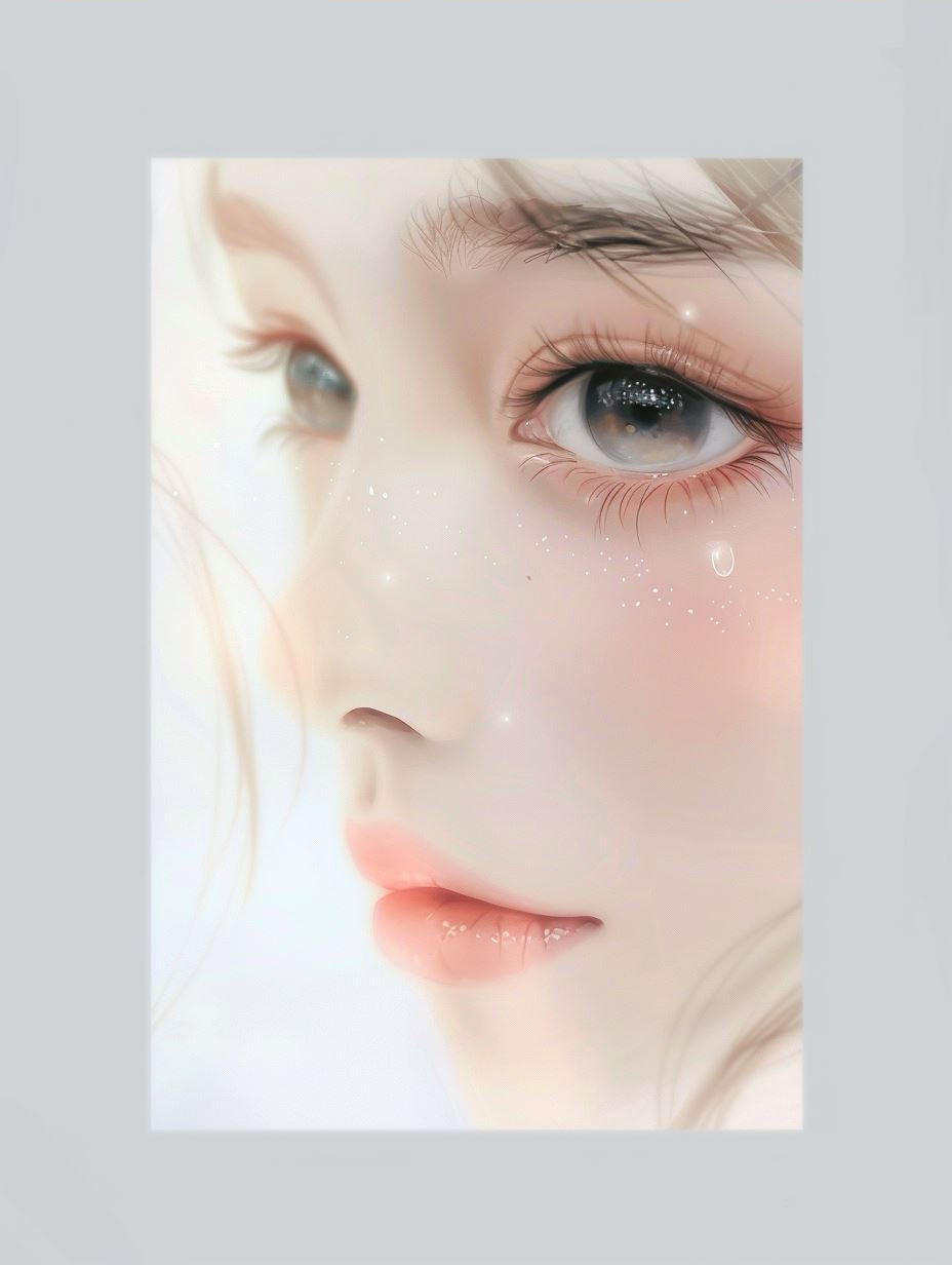 Ethereal Glow Digital Portrait Study - Image 4