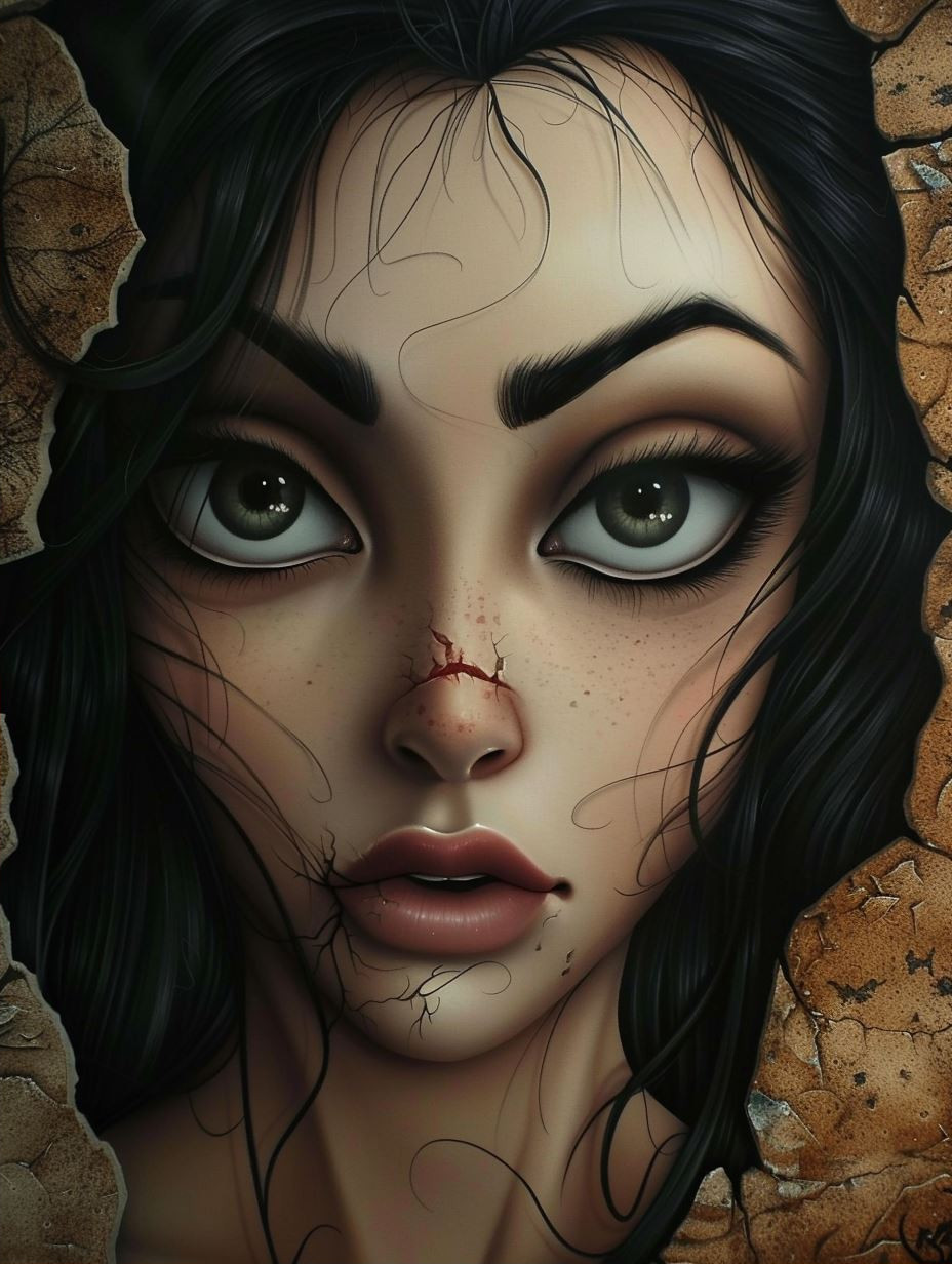 Soulful Gazes: Digital Portrait Collection - Image 2