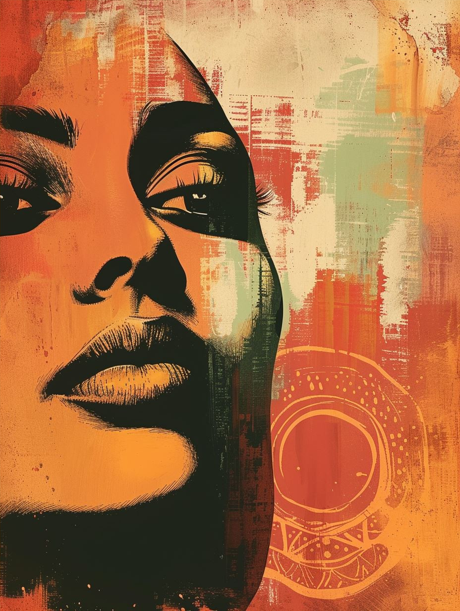 Warm Tones Abstract Portrait Study - Image 4