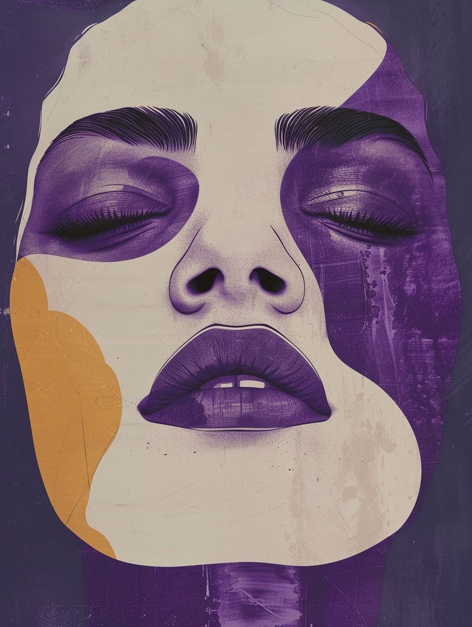 Ethereal Violet Portrait Study - Image 4