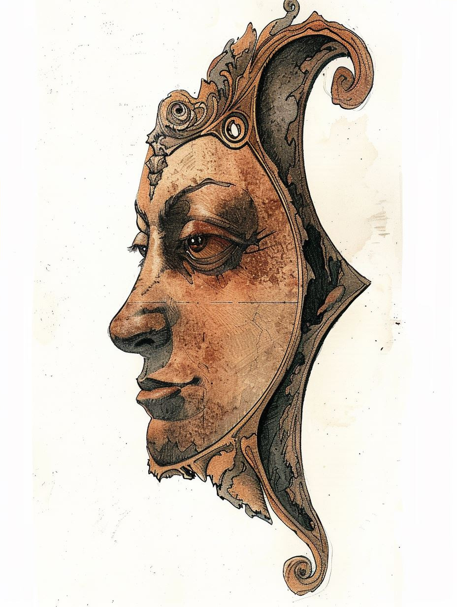 Surrealist Watercolor Portrait Studies - Image 4