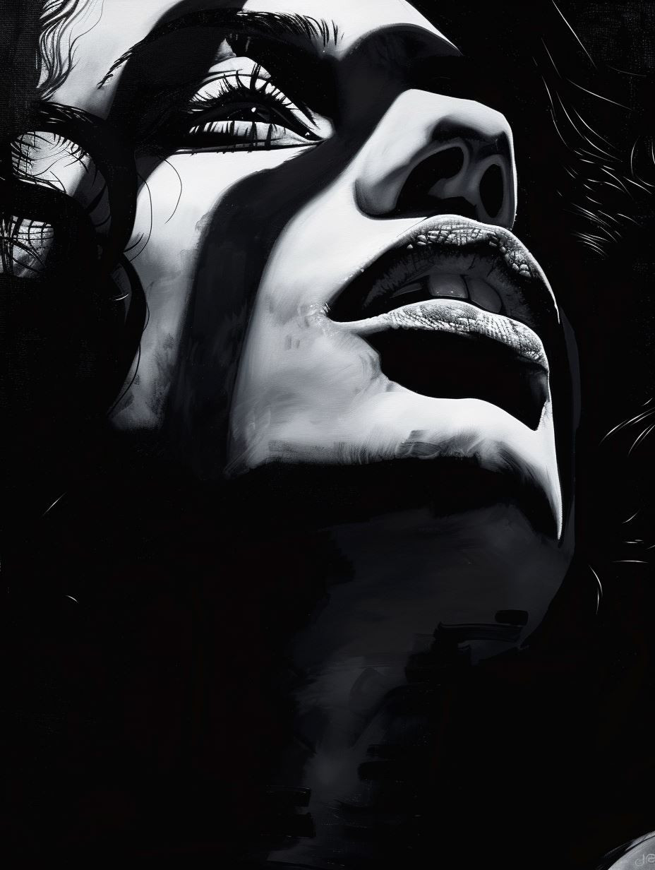 Noir Shadow Fragmented Portrait - Image 3