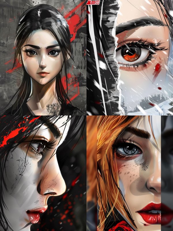 Crimson Edge Portrait