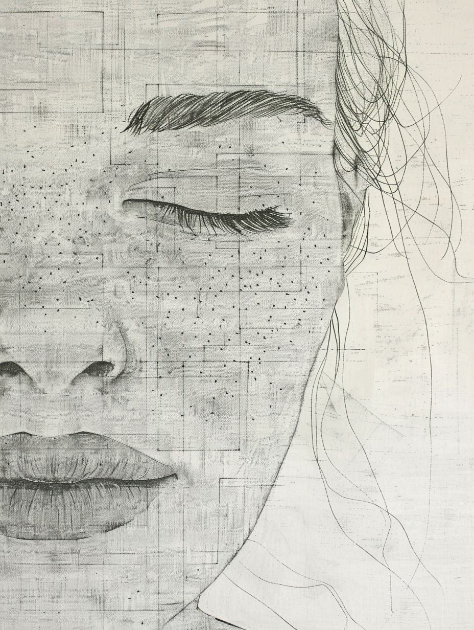 Ethereal Geometric Portrait Study - Image 2