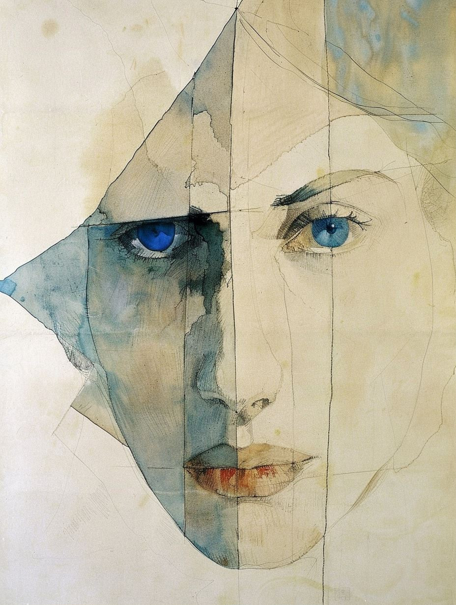 Fragmented Souls in Watercolor - Image 1