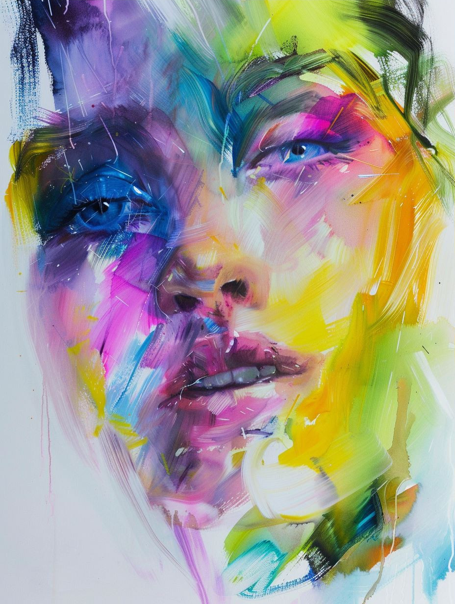 Vibrant Abstract Portrait Studies - Image 3