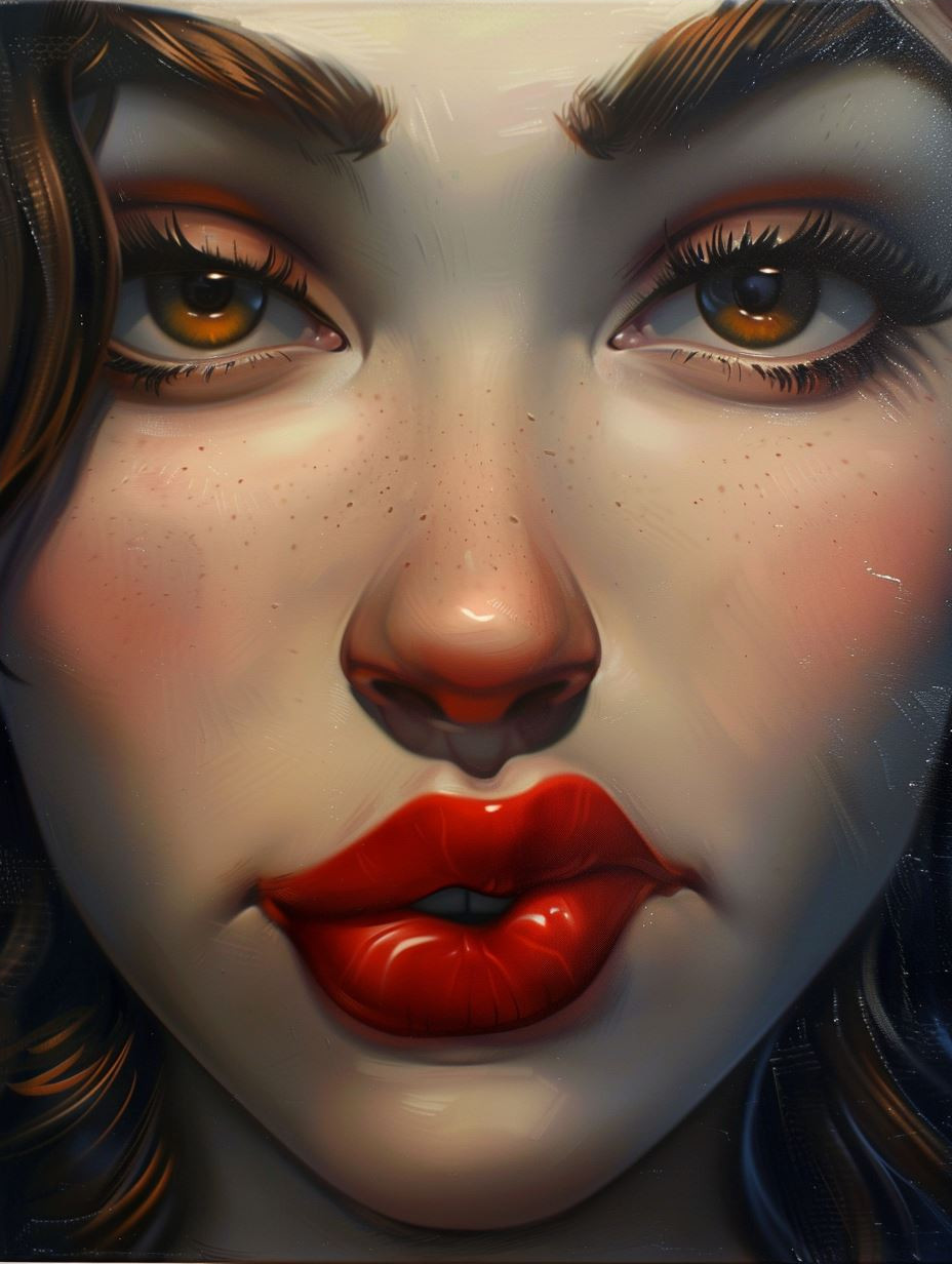 Digital Portraits of Stylized Female Faces - Image 4