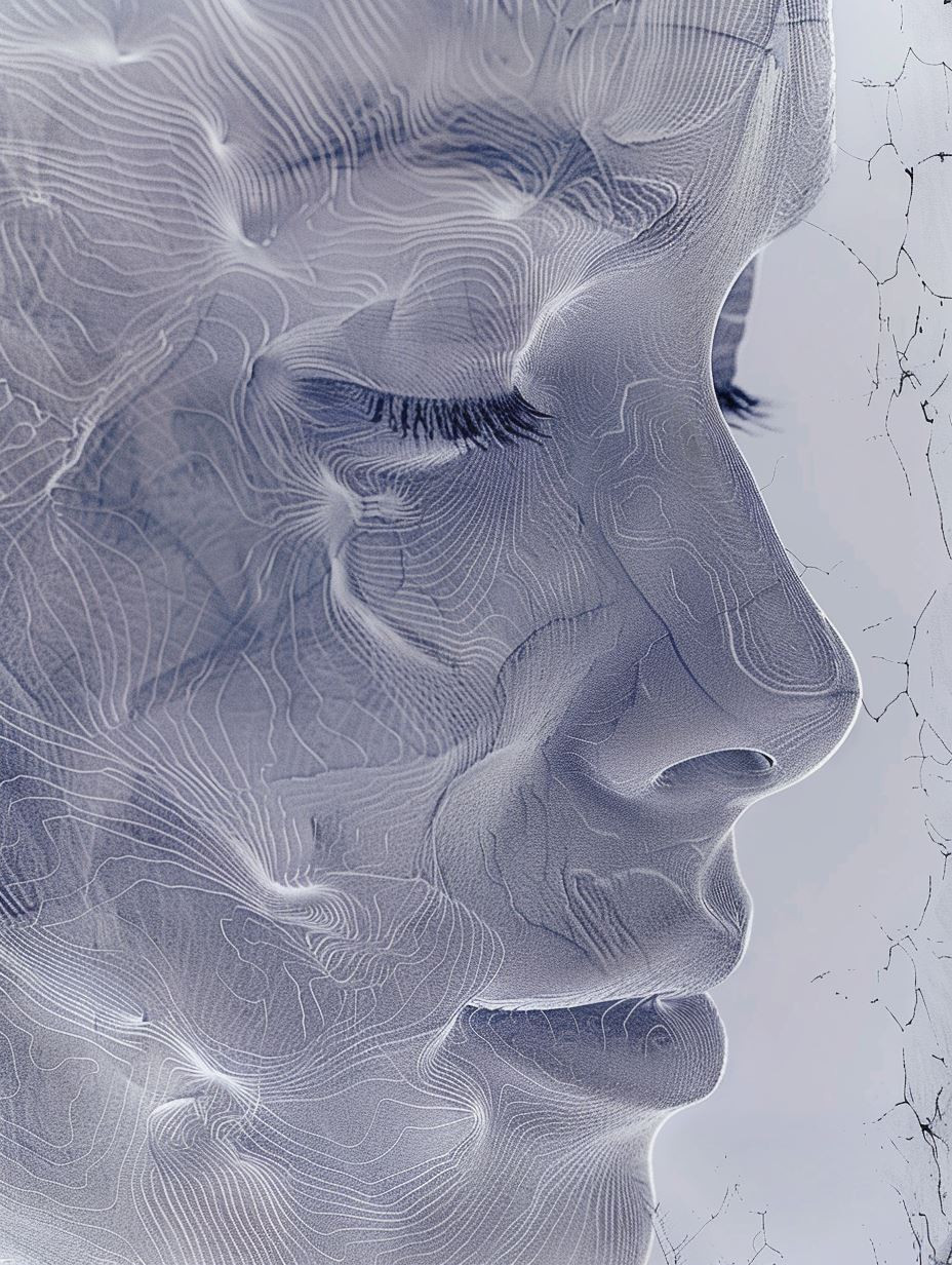 Ethereal Frozen Marble Portraits - Image 2