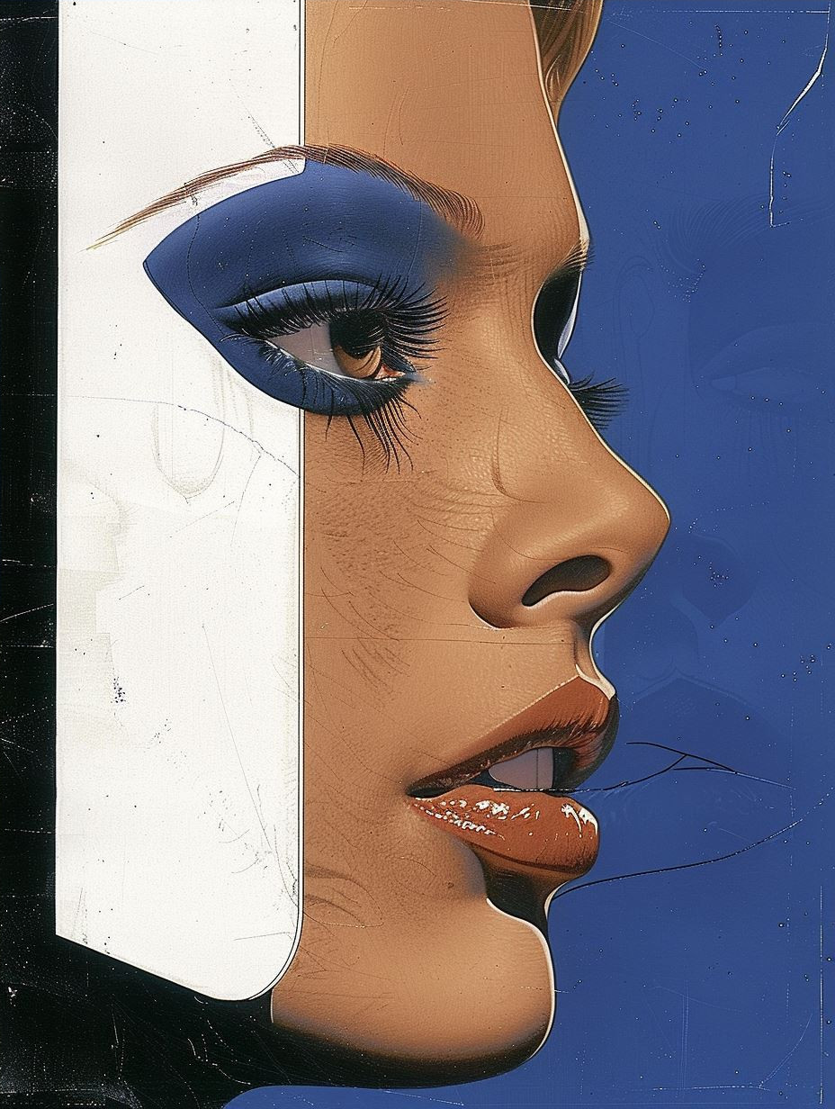Azure Visions: A Study of Modern Faces - Image 4