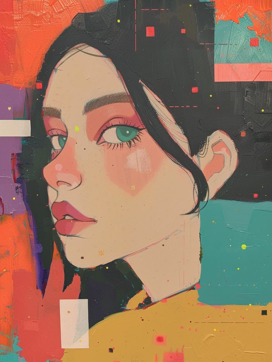 Abstract Modernist Portrait Study - Image 1