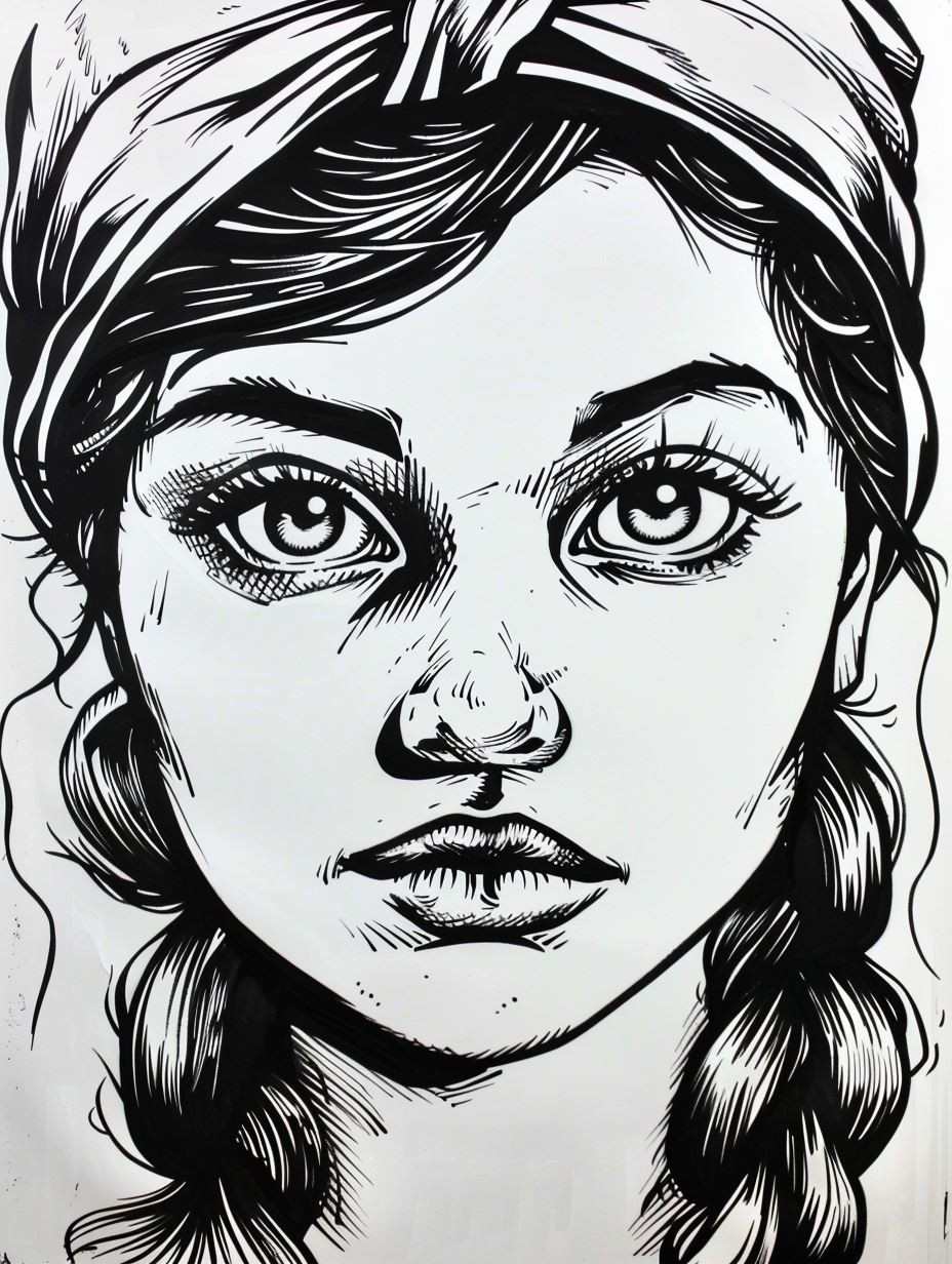 Bold Ink Portraiture Study - Image 3