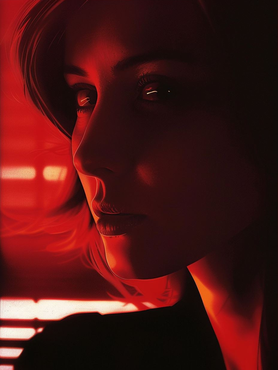 Crimson Shadows Cinematic Portraits - Image 3
