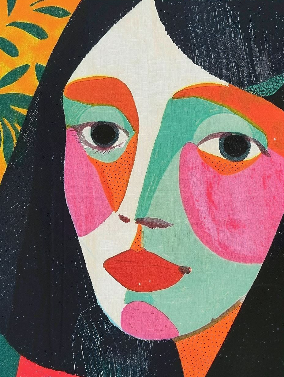 Vibrant Modernist Portrait Collage - Image 3