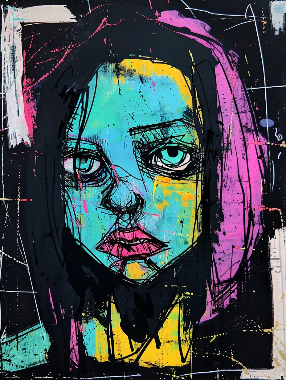 Neon Noir Portrait Sketches - Image 4