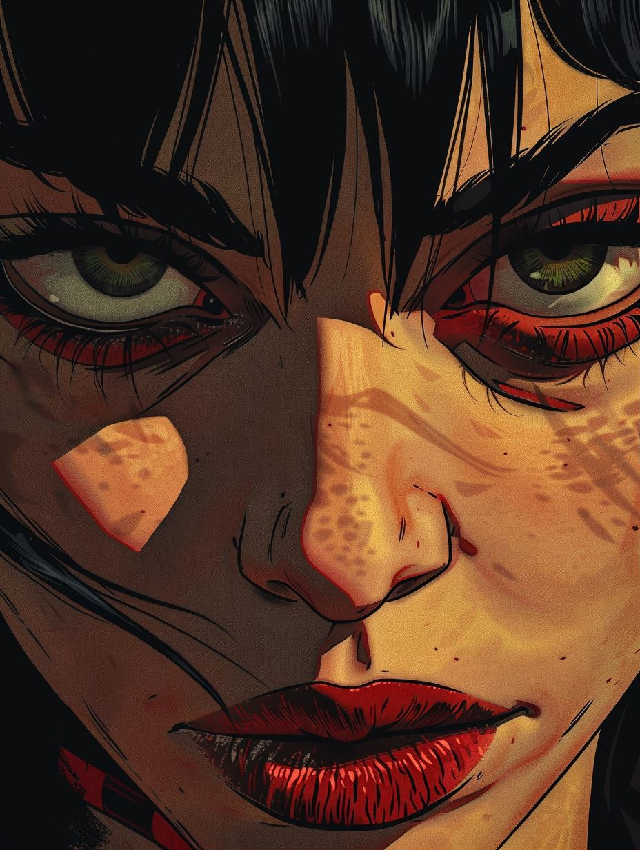Gritty Cyberpunk Anime Portrait