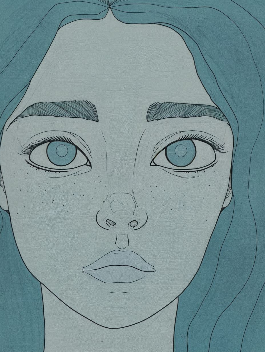 Ethereal Blue Character Concept Sketches - Image 2