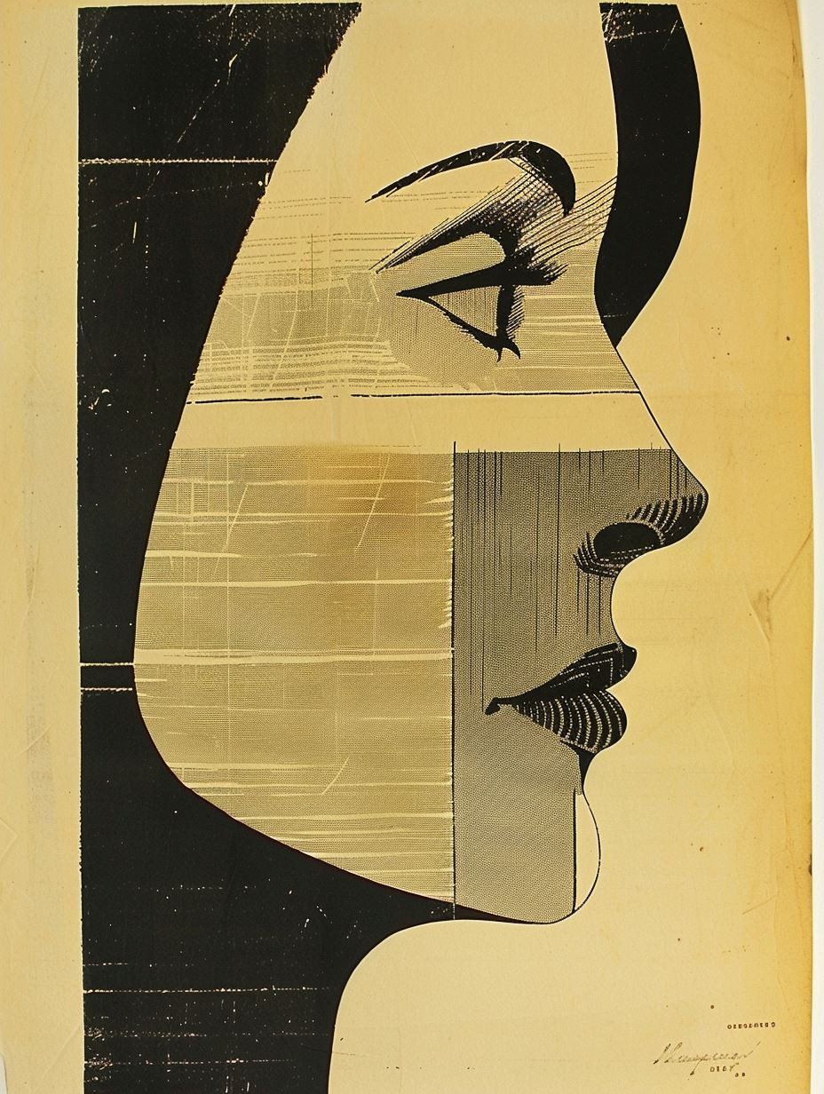 Geometric Cubist Portrait Study - Image 2