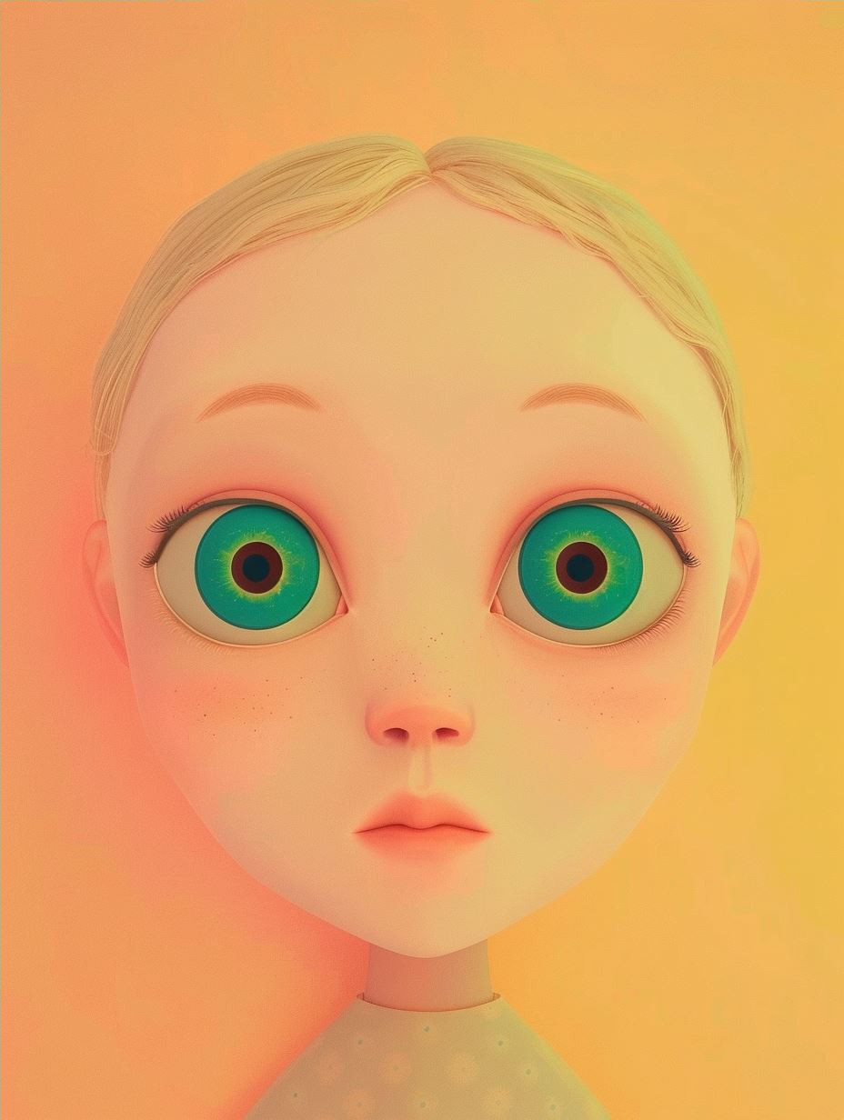 Whimsical Gazes: A Digital Portrait Study - Image 4
