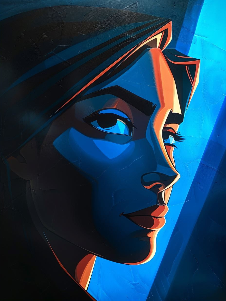 Neon Noir Cybernetic Portraits - Image 2