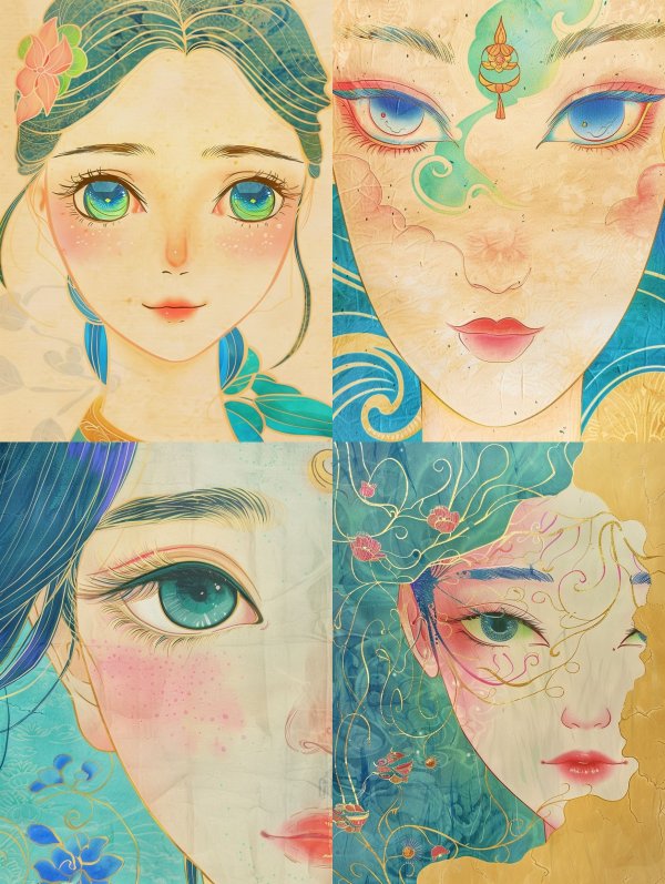 Ethereal Visions of Azure Beauty