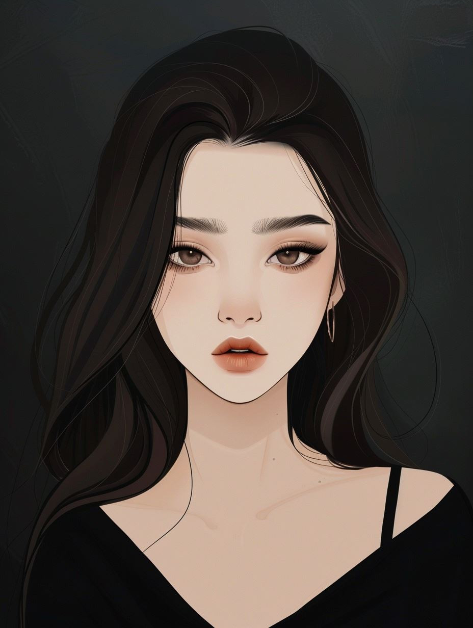 Velvet Noir Portrait - Image 3