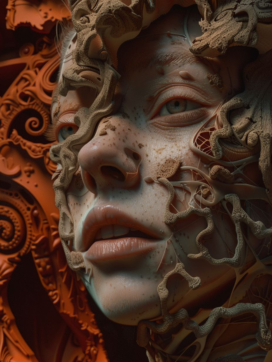 Ethereal Clay Fusion Portrait
