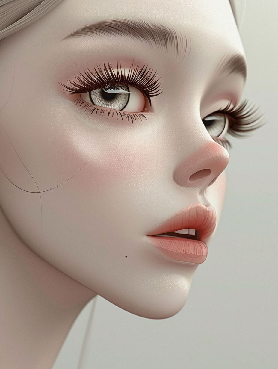 Hyper-Realistic Porcelain Digital Portrait - Image 3