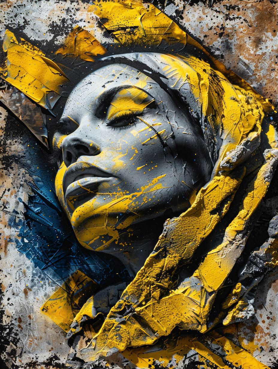 Golden Shadows Abstract Portraiture - Image 1