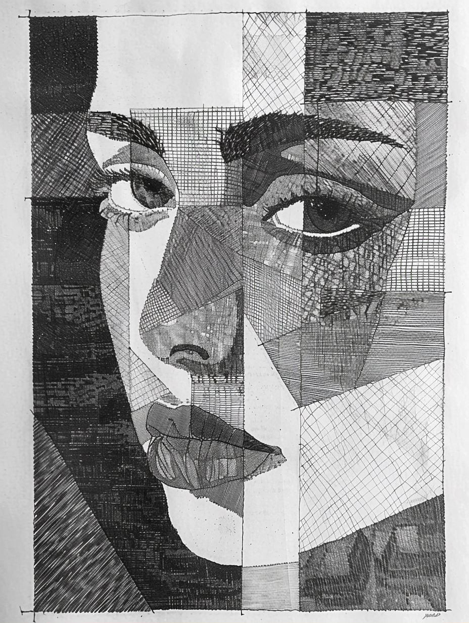 Fragmented Visions: A Study in Cubist Portraits - Image 2