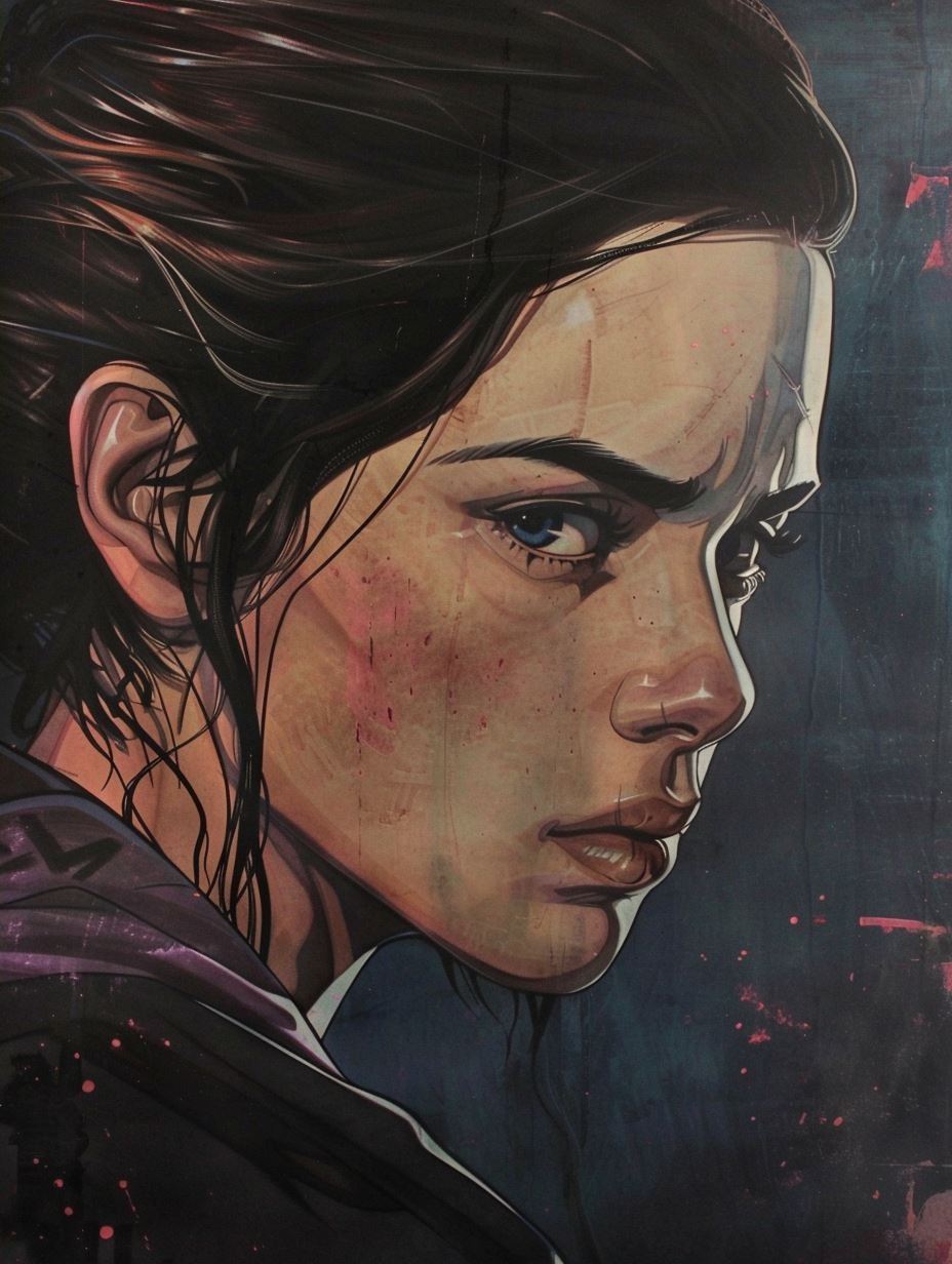 Melancholic Gaze in Rain - Image 4