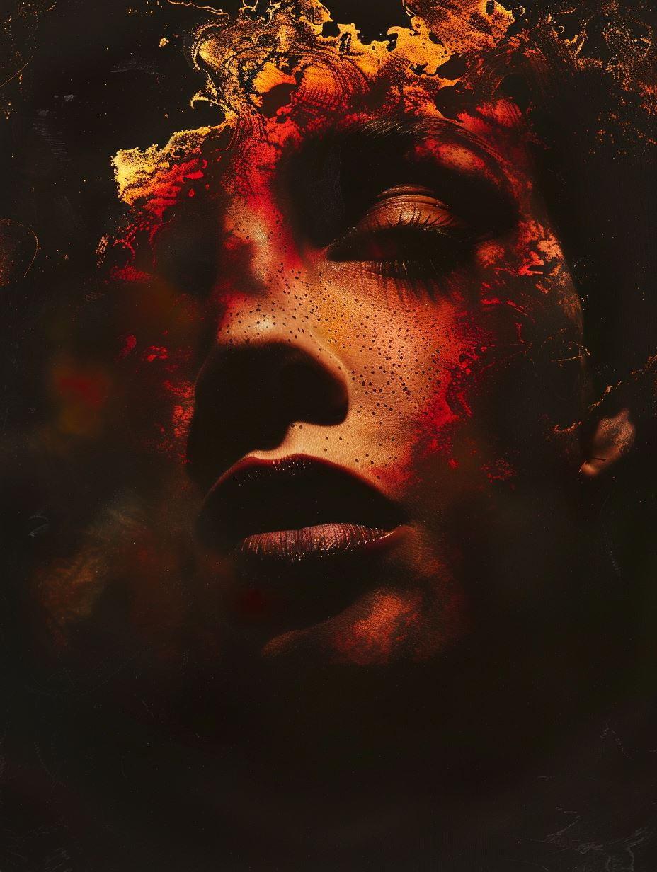 Ethereal Shadows of Floral Decay - Image 1