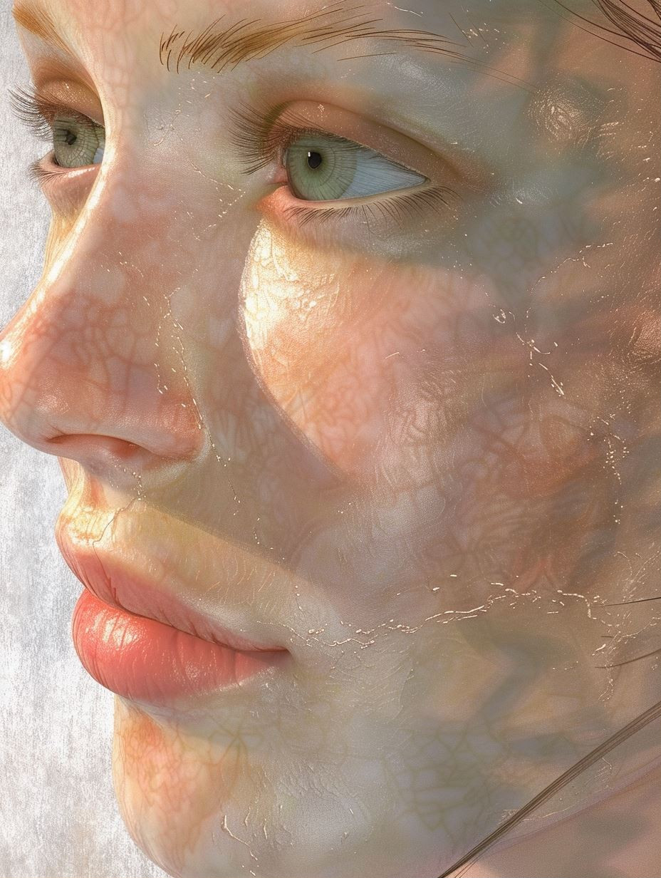 Ethereal Faces Behind Glass - Image 1