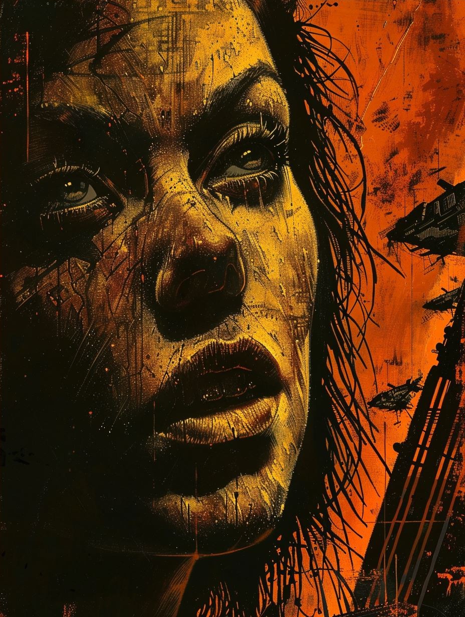 Cybernetic Soul in Amber Glow - Image 4