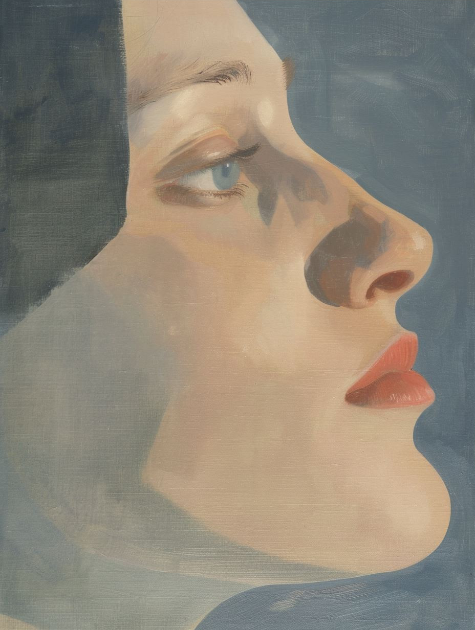 Serene Gaze in Soft Light - Image 3