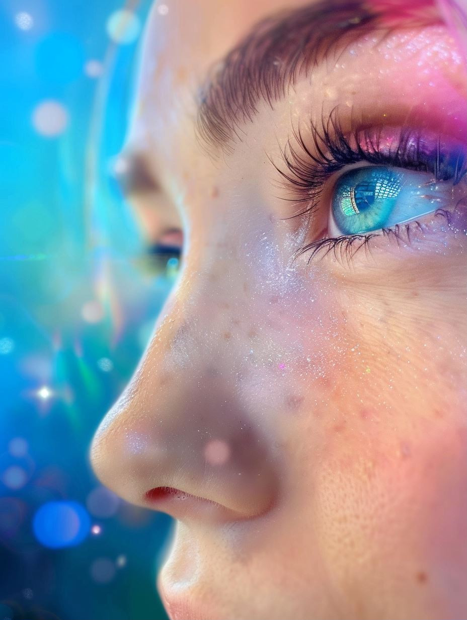 Celestial Glimmer Ethereal Portrait