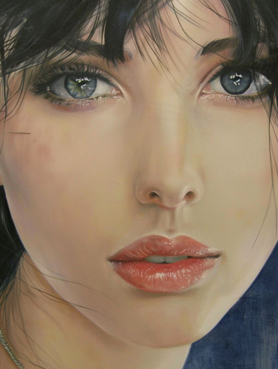 Melancholy Gaze in Oil - Image 3