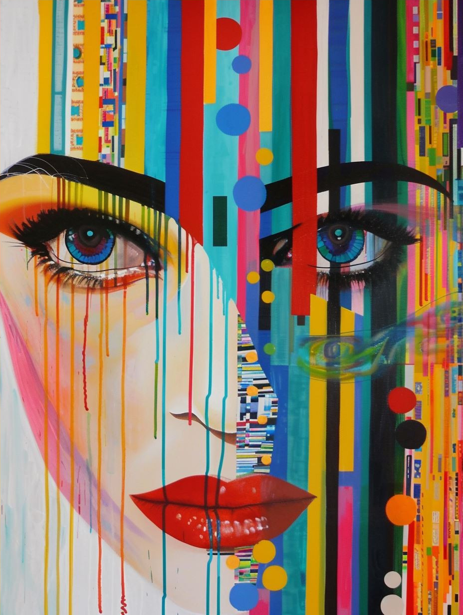 Prismatic Visions: Abstract Female Portraits - Image 4