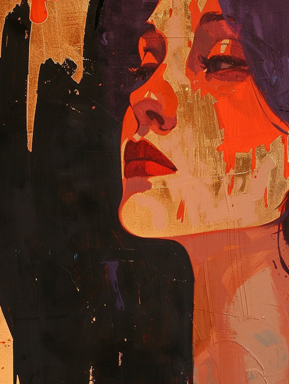 Gilded Shadows of Urban Melancholy - Image 1