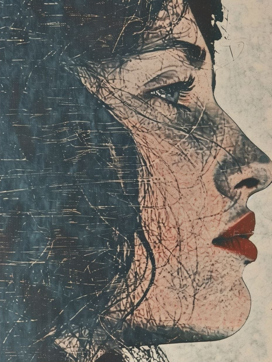Vintage Grainy Portrait Collage - Image 2