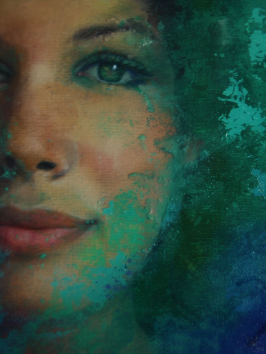 Ethereal Echoes in Teal and Azure - Image 3