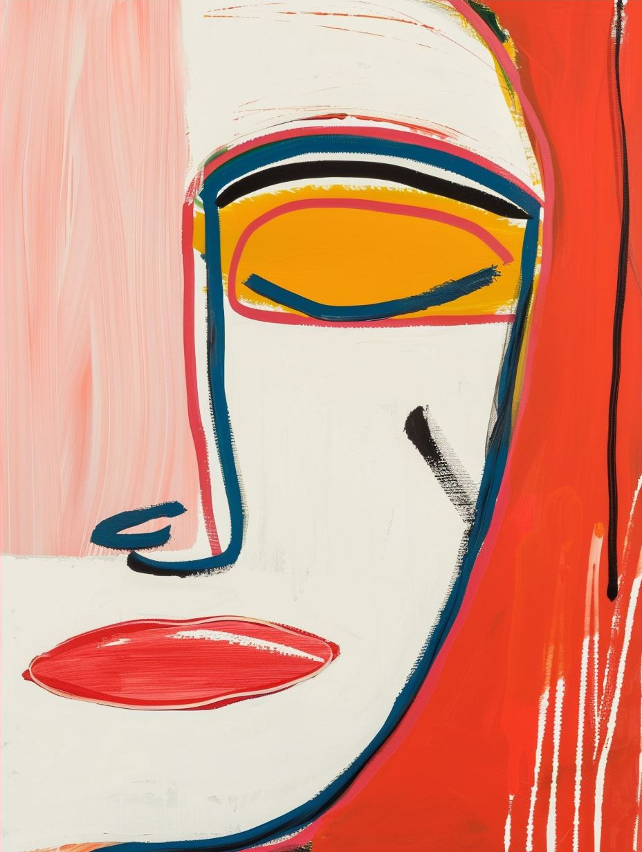 Abstract Minimalist Facial Line Art - Image 4