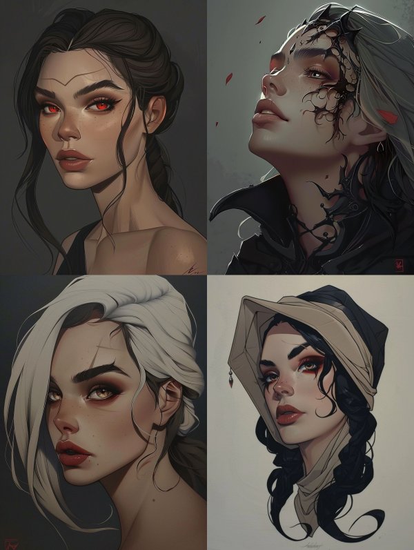 Mystic Visions: A Digital Portrait Series