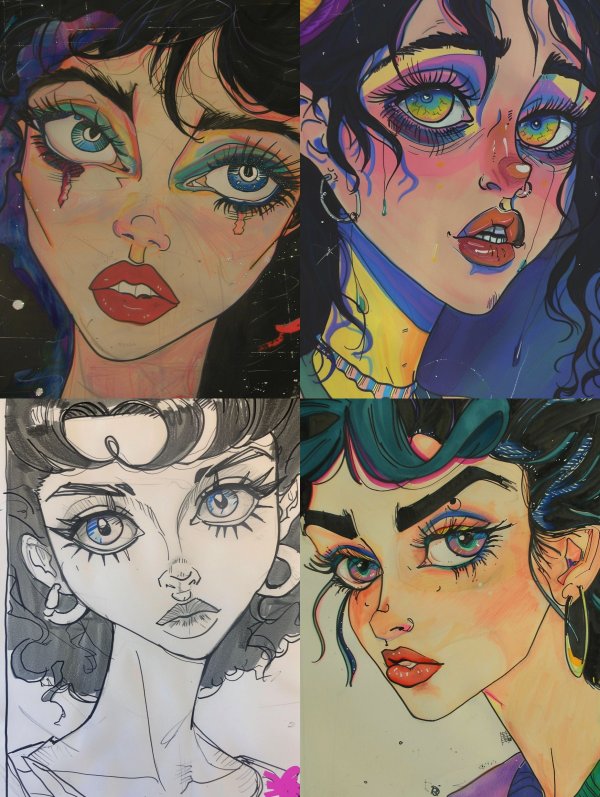 Moody Stylized Portrait Art