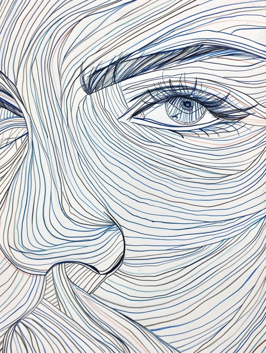 Topographic Linear Portrait Studies - Image 1